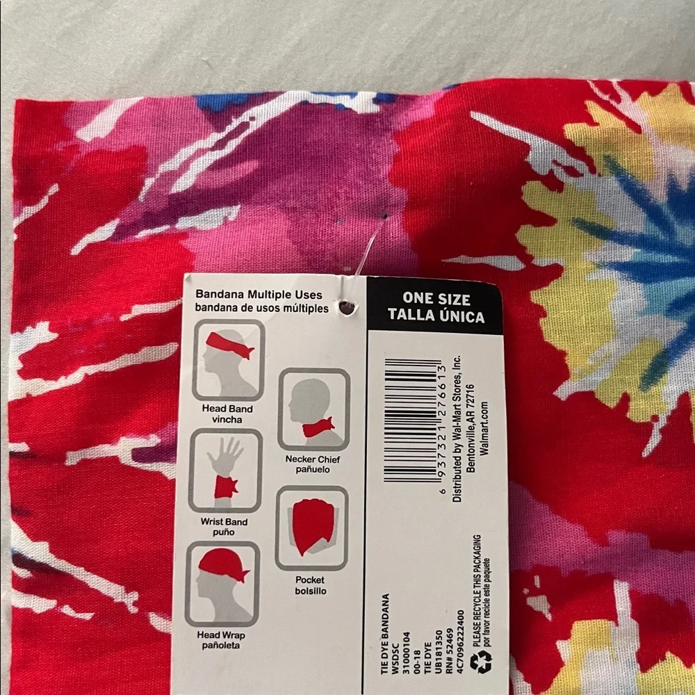 Tie-Dye bandana multiple uses
